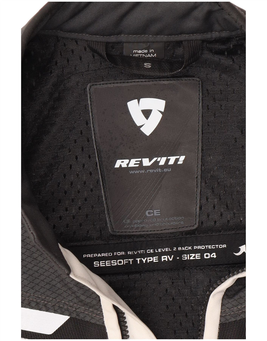 REVIT Mens Graphic Racer Jacket UK 36 Small White Colourblock Polyester Vintage Revit and Second-Hand Revit from Messina Hembry 