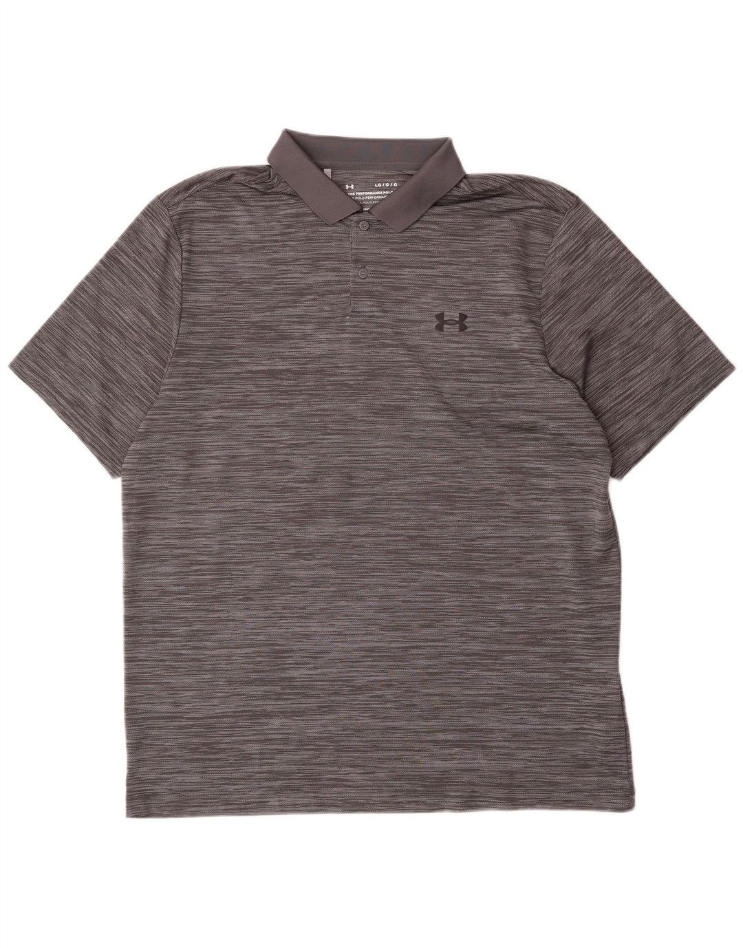 Under Armour Ανδρικό πουκάμισο πόλο με μεγάλο γκρι ρίγες πολυεστέρας
