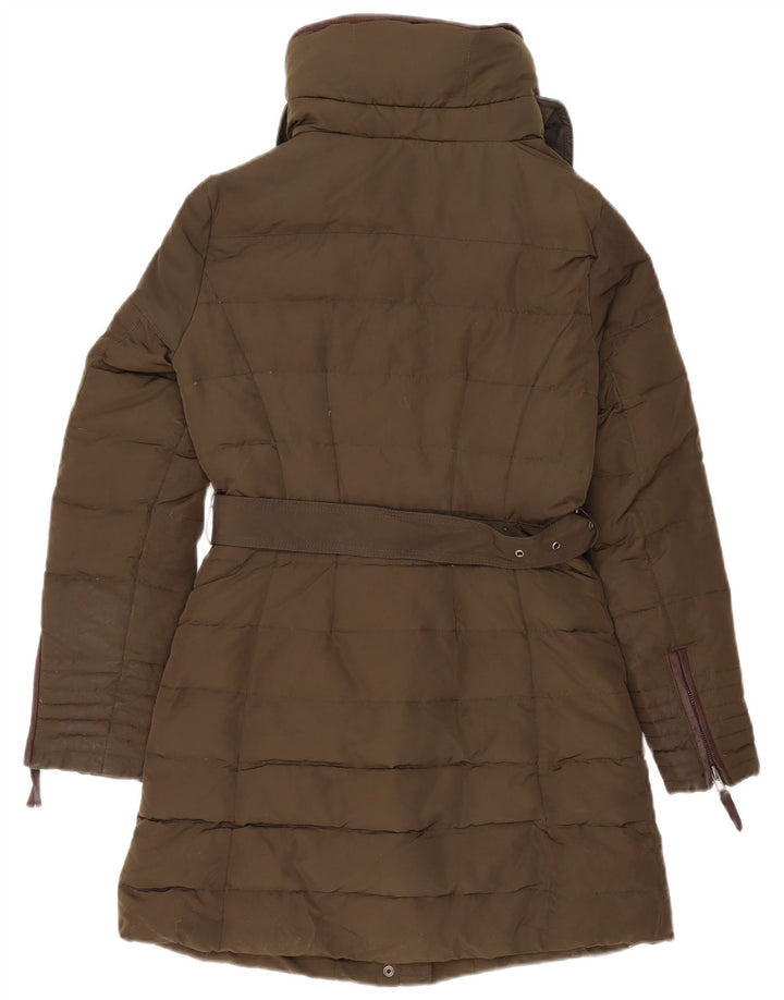 Zara Γυναικείο παλτό UK 10 Small Khaki Acrylic