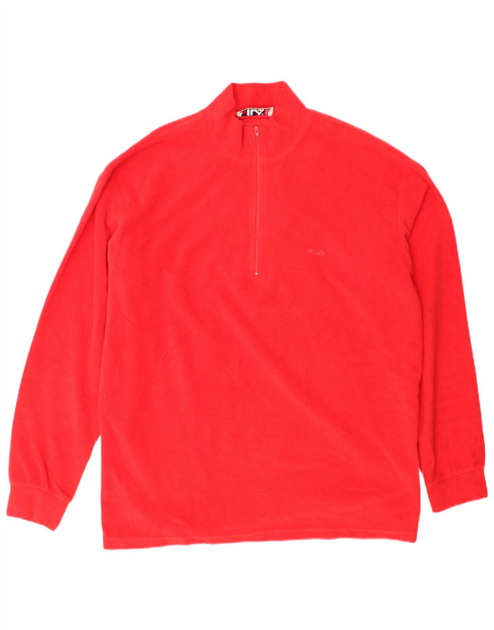Ανδρικό φερμουάρ FILA Fleece Jumper IT 54 XL Κόκκινο Πολυεστέρας