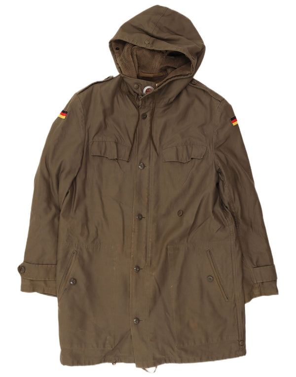 Ανδρικό Vintage Military Hooded Sherpa Parka Jacket UK 38 Medium Khaki