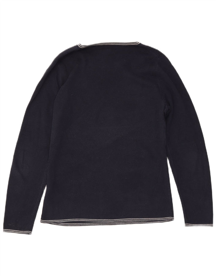 TOMMY HILFIGER Γυναικείο πουλόβερ με λαιμό σκακιέρα UK 14 Large Navy Blue