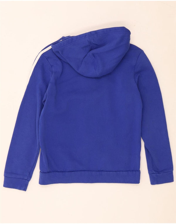Adidas Boys πουλόβερ με κουκούλα με φερμουάρ 11-12 ετών, μπλε χρώματος βαμβακερό
