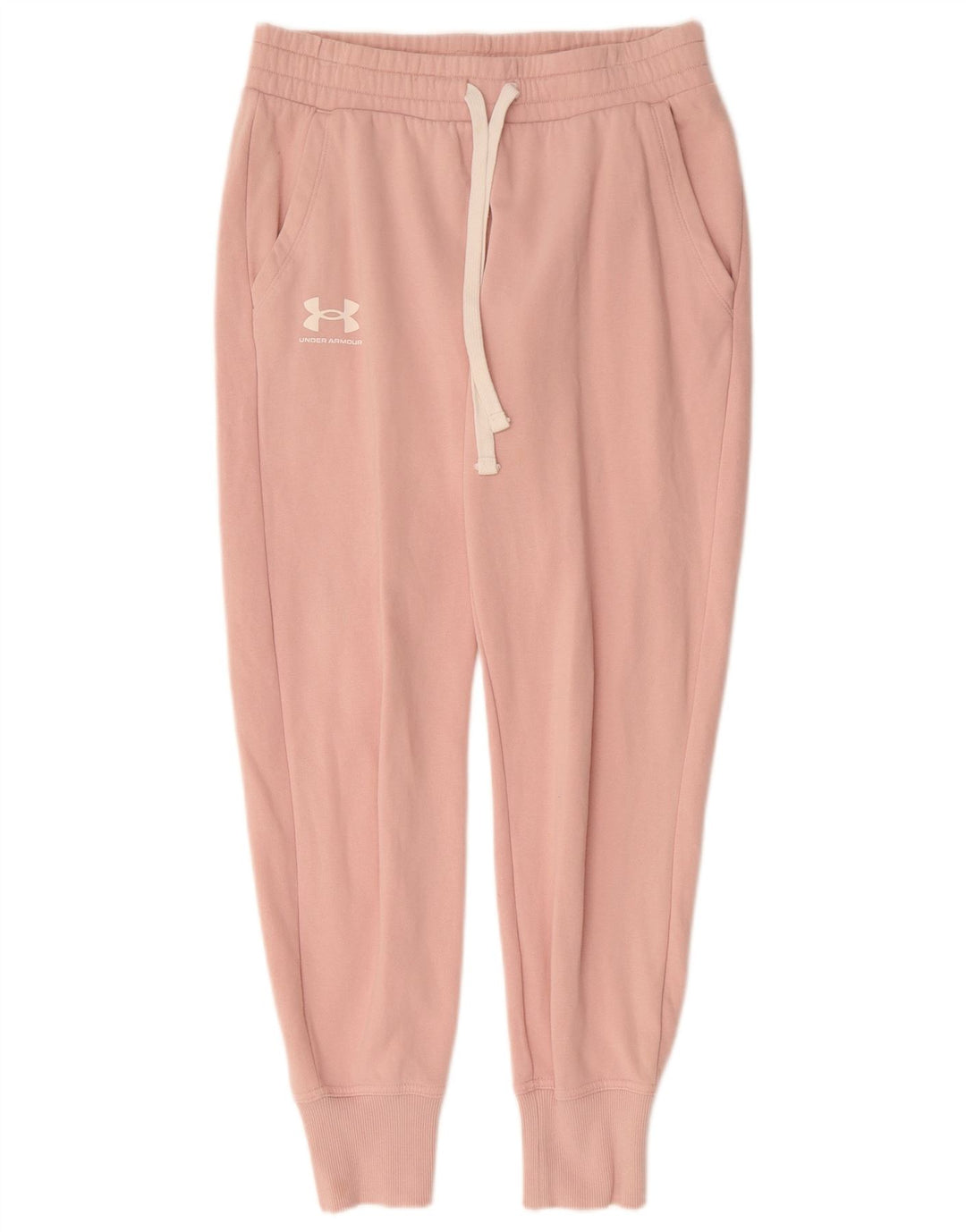 UNDER ARMOR Γυναικεία αθλητική φόρμα παντελόνι Joggers UK 8 Small Pink Cotton