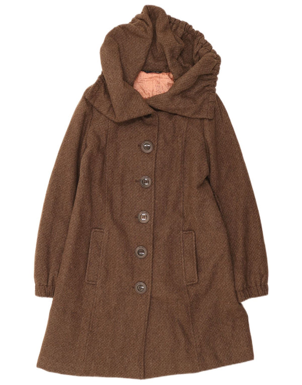 Liu Jo Womens Overcoat IT 42 Medium Brown Wool
