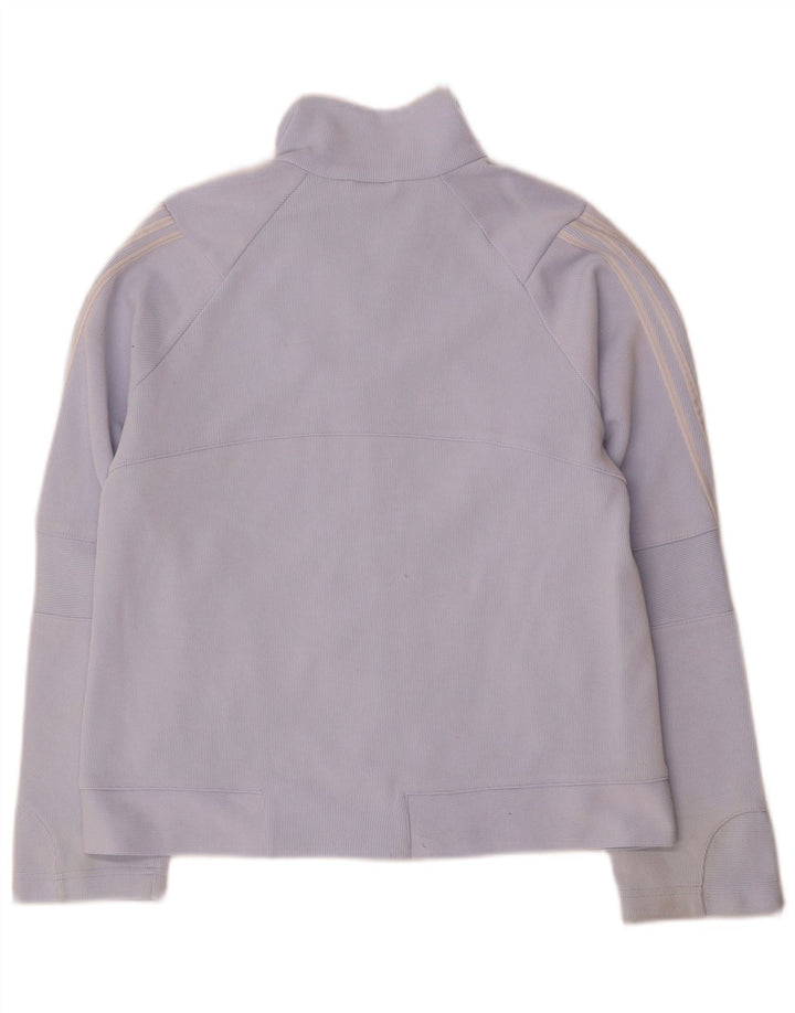 Γυναικεία αθλητική φόρμα Adidas Top Jacket UK 12 Medium Blue Cotton