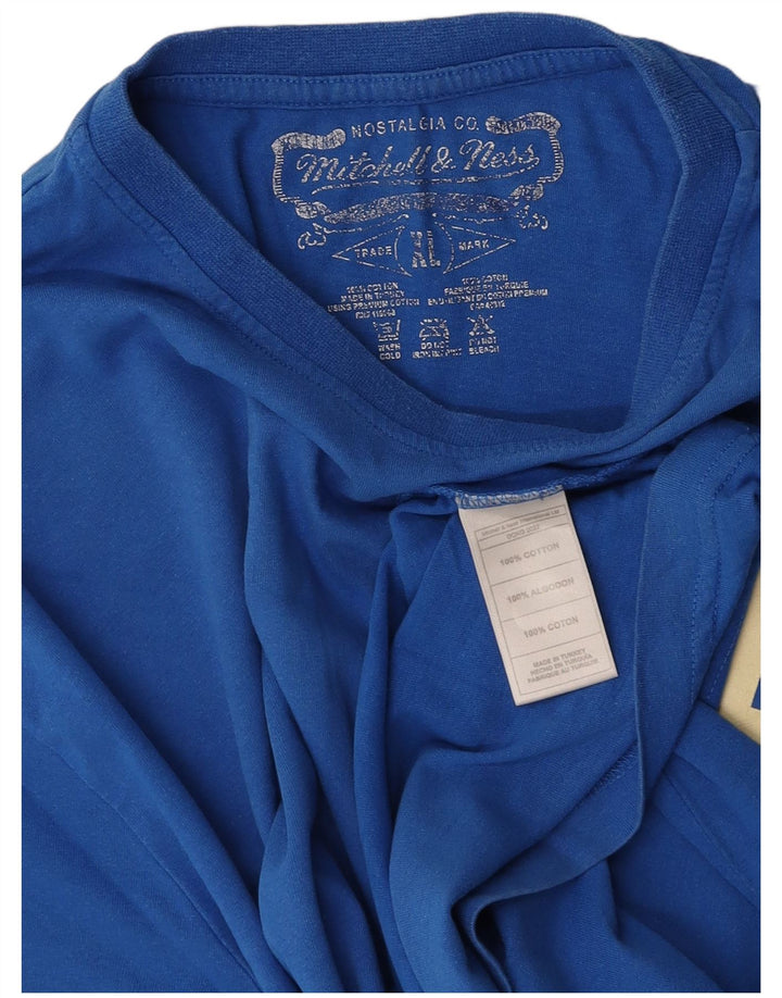 MITCHELL & NESS Ανδρικό γραφικό μπλουζάκι Los Angeles Lakers Top XL Μπλε βαμβακερό