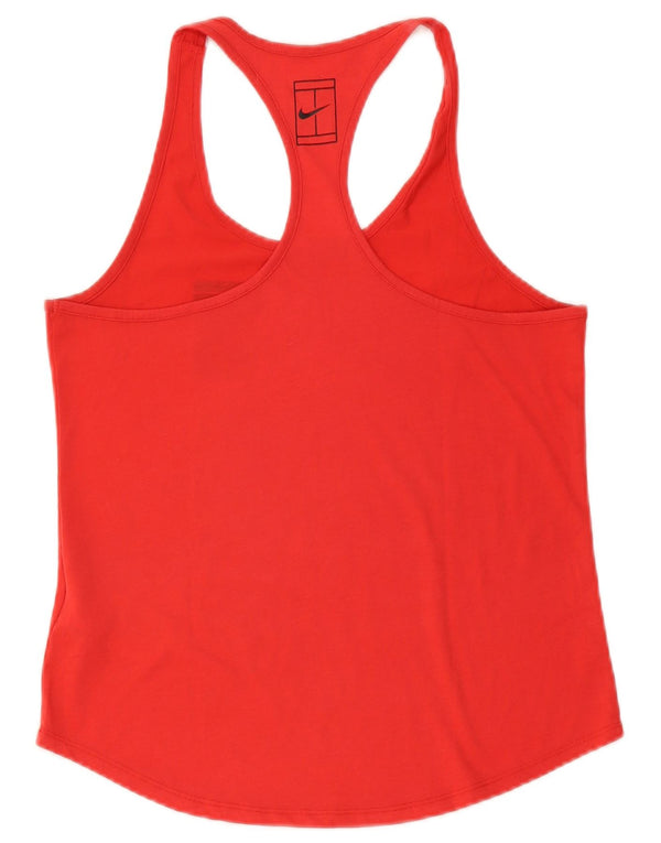 Γυναικείο γιλέκο Nike Dri Fit Top UK 12 Μεσαίο κόκκινο πολυεστέρα