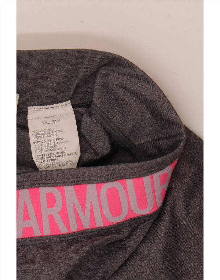 Under Armour Girls Graphic κολάν 9-10 ετών Medium Grey Colourblock