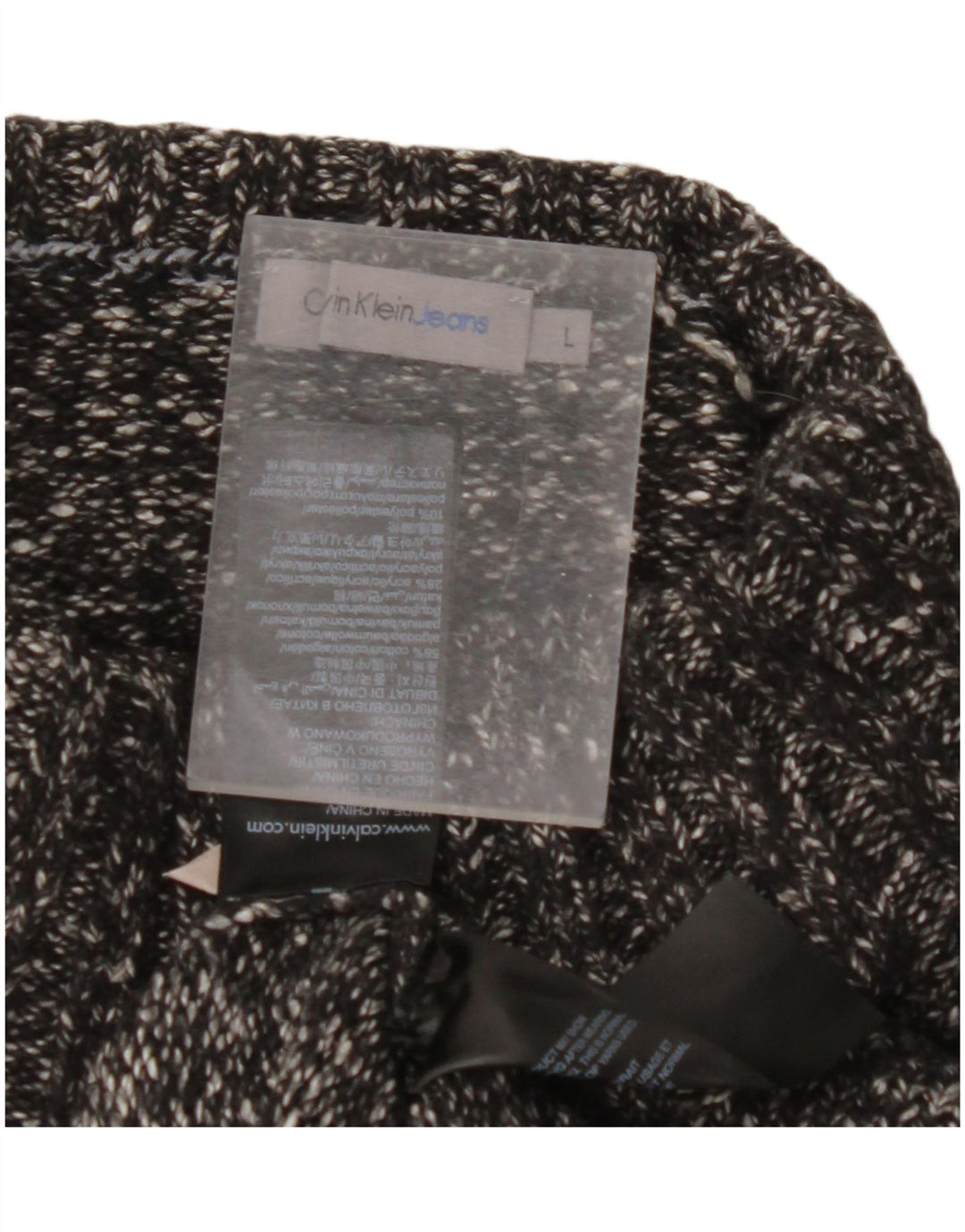 CALVIN KLEIN JEANS Γυναικείο πουλόβερ με ρολό λαιμόκοψη UK 16 μεγάλο μαύρο