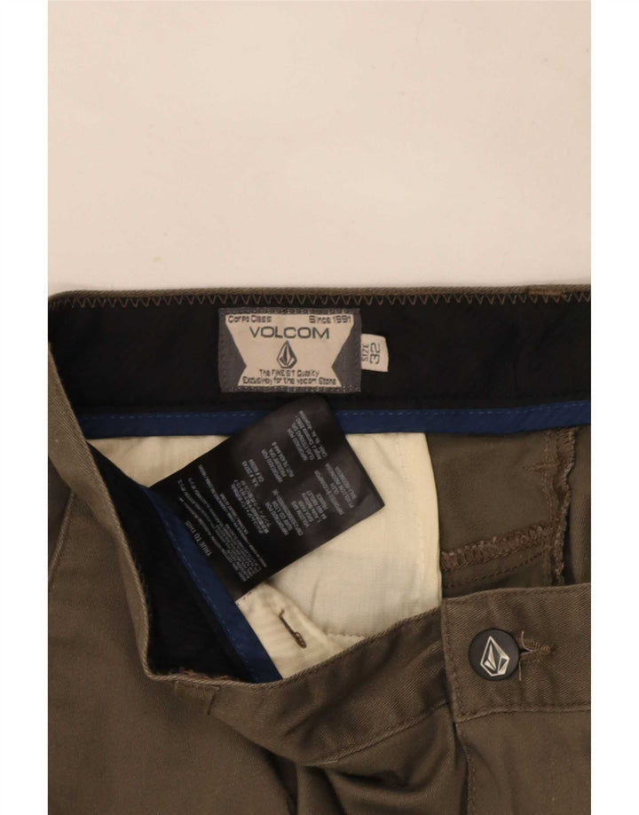Ανδρικό σορτς Chino Volcom W32 από μεσαίο χακί βαμβακερό