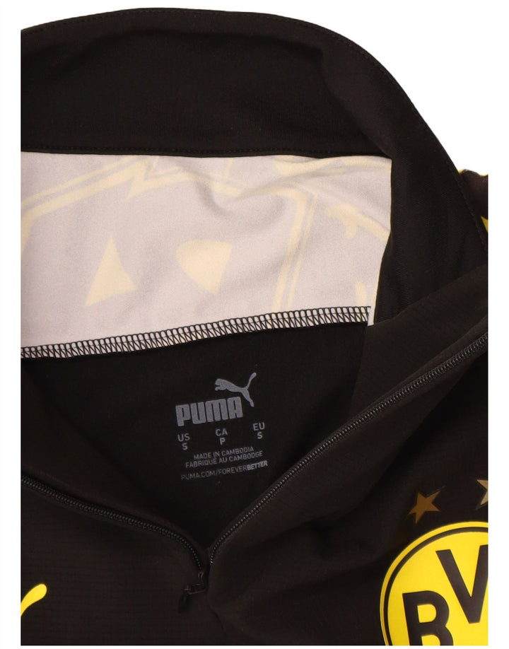 Ανδρική φόρμα Puma BVB Dortmund με γραφικό πουλόβερ με φερμουάρ Top Small Black