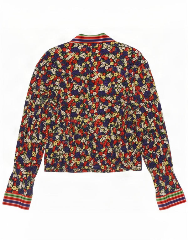 Vintage Womens Shirt Blouse UK 12 Medium Multicoloured Floral