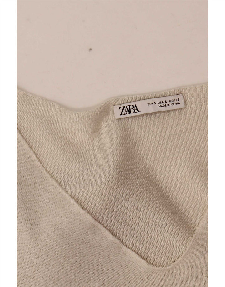 Zara γυναικείο τοπ μακρυμάνικο UK 10 Small White