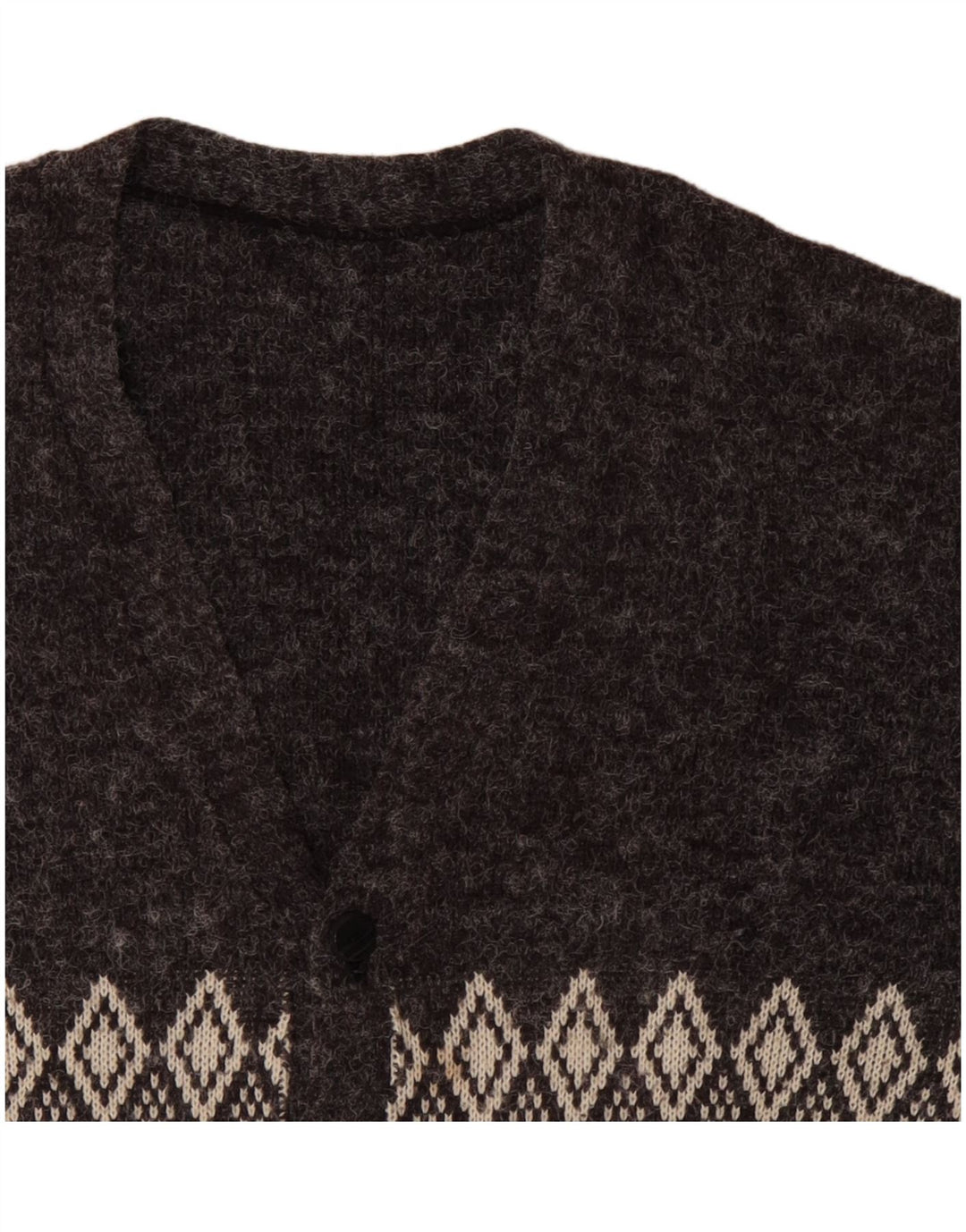 Ανδρικό πουλόβερ VINTAGE Ζακέτα XL Γκρι Argyle/Diamond