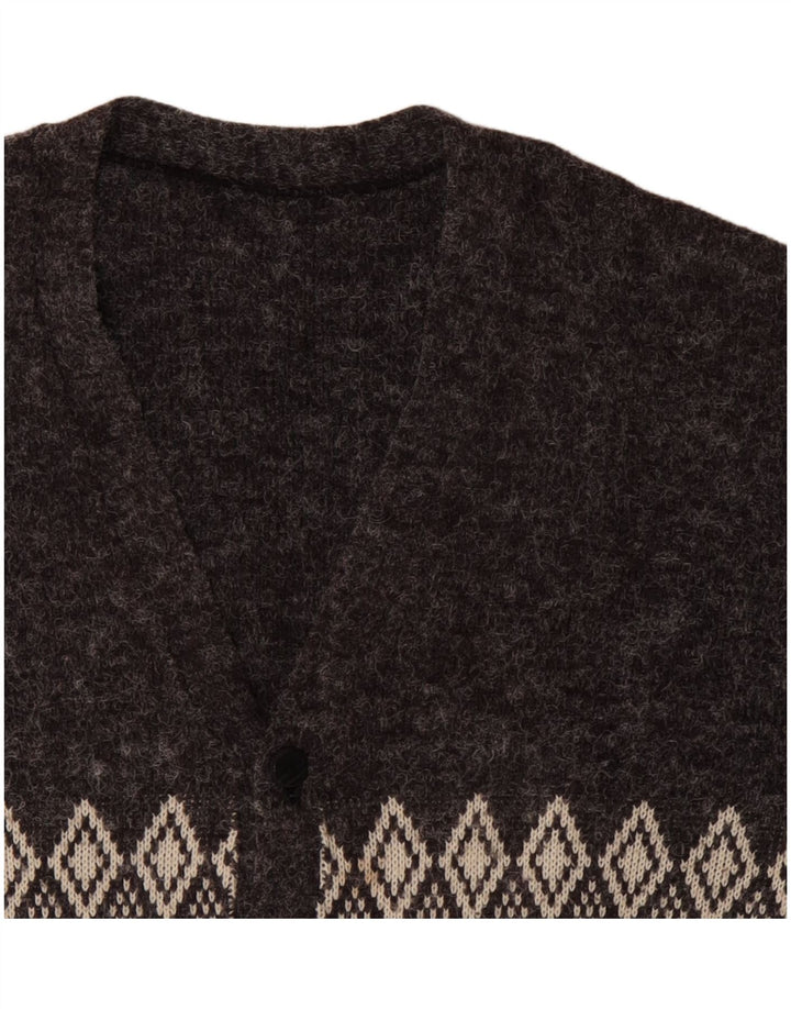 Ανδρικό πουλόβερ VINTAGE Ζακέτα XL Γκρι Argyle/Diamond