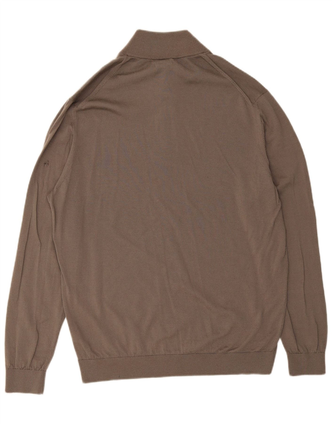 Ανδρικό πουλόβερ με φερμουάρ Massimo Dutti 2XL καφέ μαλλί