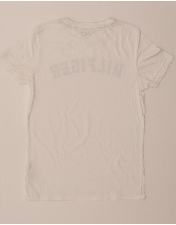 Γυναικείο γραφικό μπλουζάκι TOMMY HILFIGER Top UK 14 μεσαίο λευκό βαμβακερό