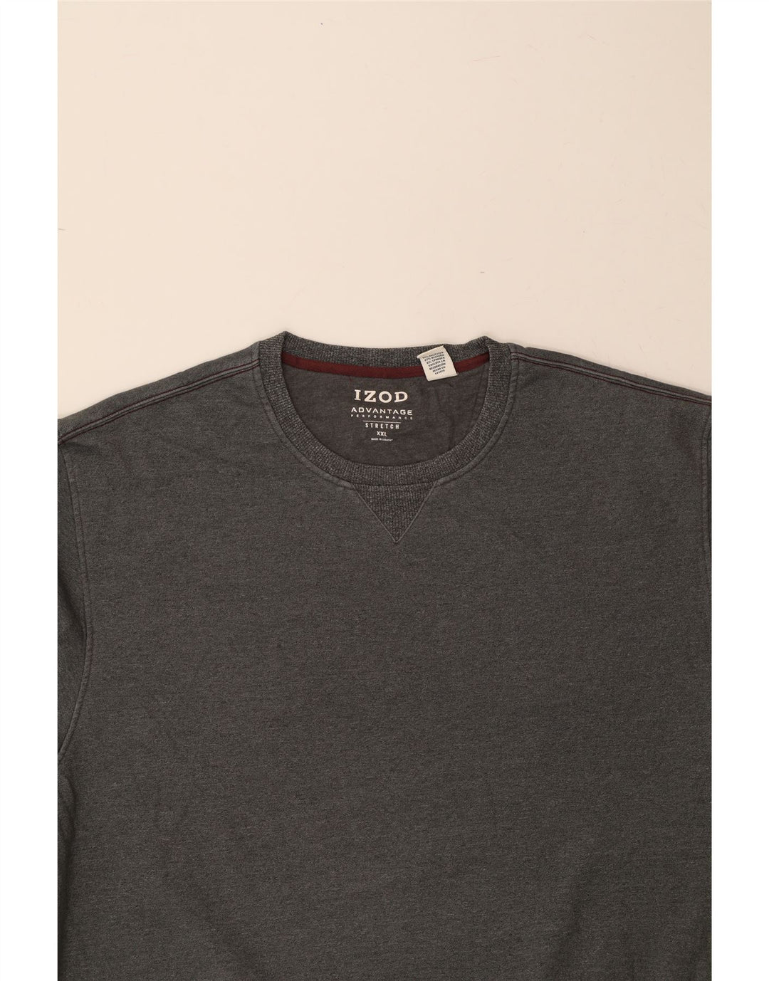 IZOD Mens Sweatshirt Jumper 2XL Grey Polyester Vintage Izod and Second-Hand Izod from Messina Hembry 
