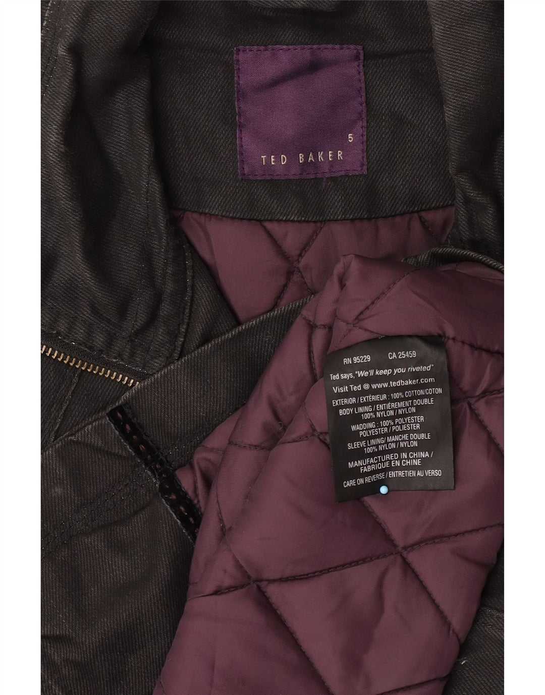 Ted Baker Ανδρικό Μπουφάν Utility Μέγεθος 5 XL Μαύρο Βαμβακερό