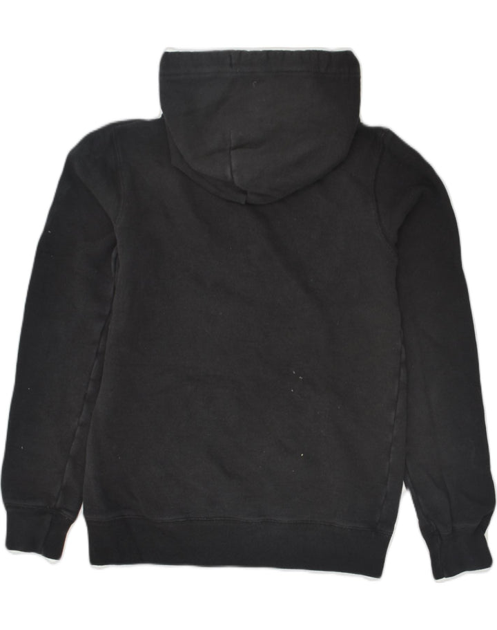 JACK WILLS Womens Graphic Hoodie Jumper UK 6 XS Black Cotton | Vintage Jack Wills | Thrift | Second-Hand Jack Wills | Used Clothing | Messina Hembry 