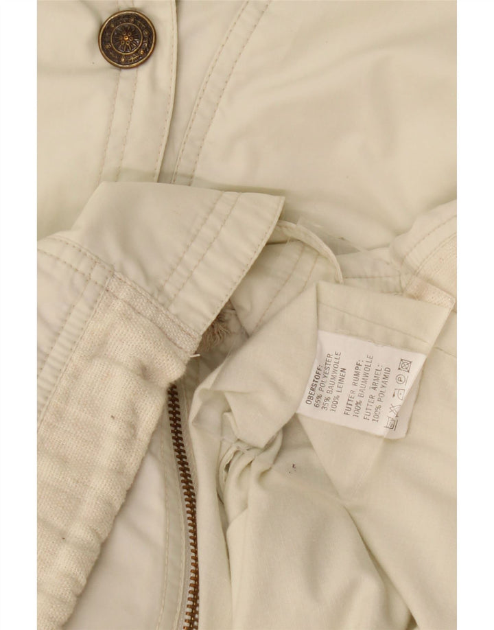 Vintage Γυναικείο Μπουφάν με κουκούλα Utility UK 20 2XL Off White
