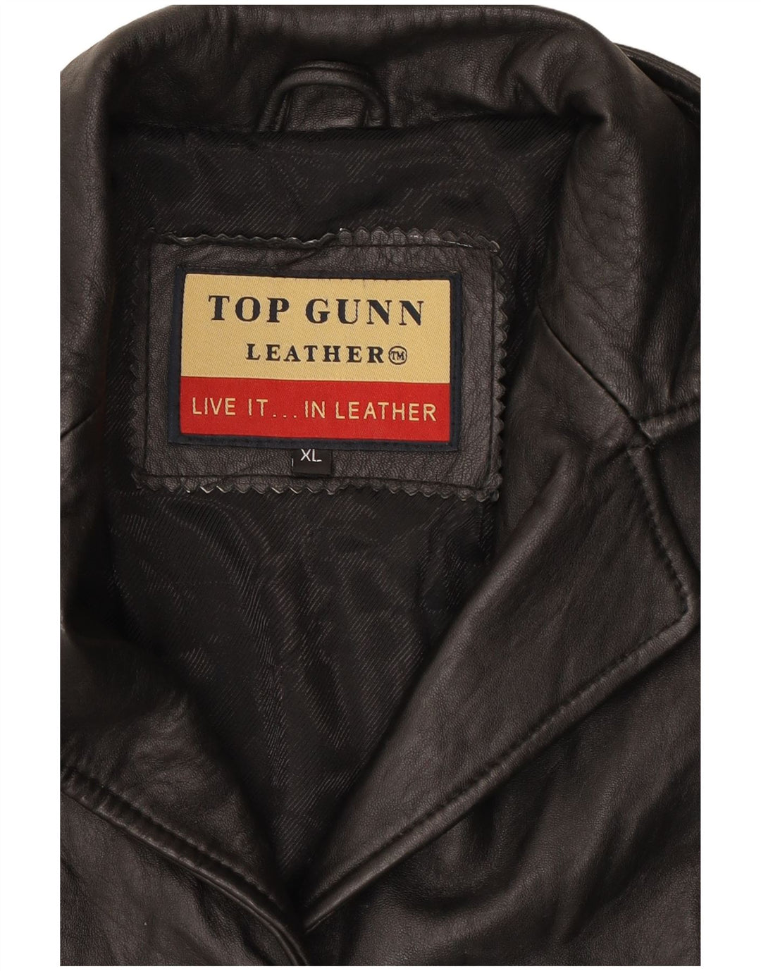 VINTAGE Womens Leather Coat UK 18 XL Black Leather