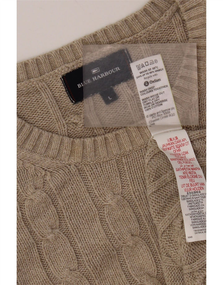 Ανδρικό πουλόβερ Marks & Spencer Blue Harbour Crew Neck Jumper Large Grey