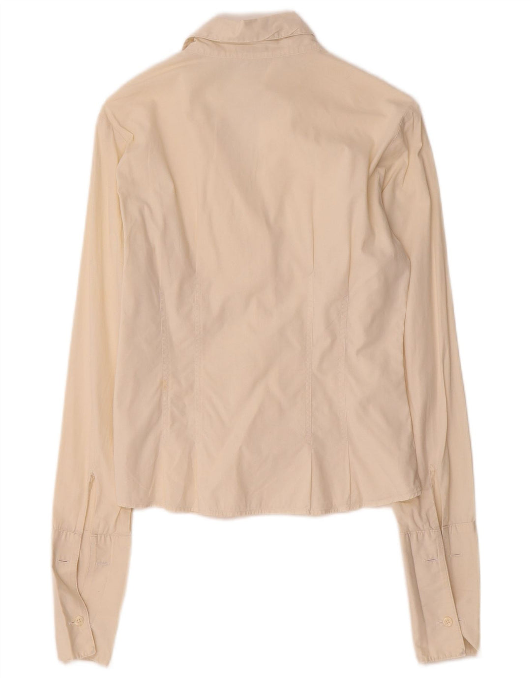 Benetton Γυναικείο Επίσημο Πουκάμισο UK 6 XS Off White Βαμβακερό