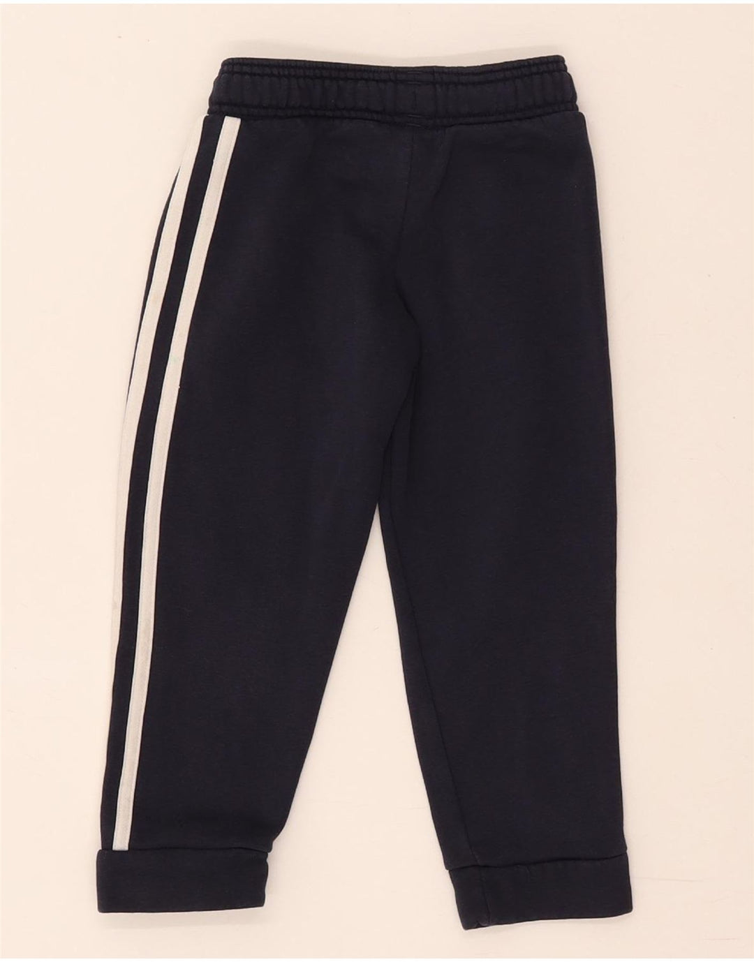Adidas Boys Tracksuit Trousers Joggers 4-5 Years Navy Blue Cotton