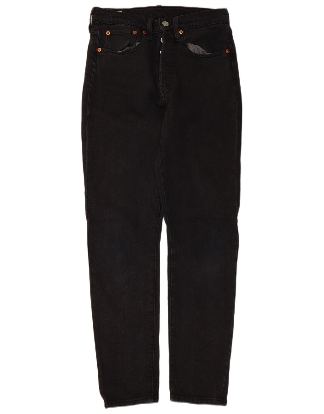 Levi's Mens 501 Straight Jeans W26 L30 Μαύρο βαμβακερό