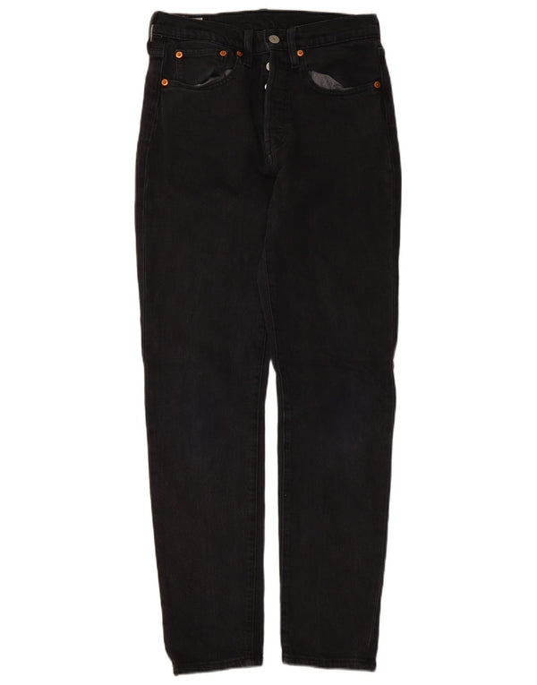 Levi's Mens 501 Straight Jeans W26 L30 Μαύρο βαμβακερό
