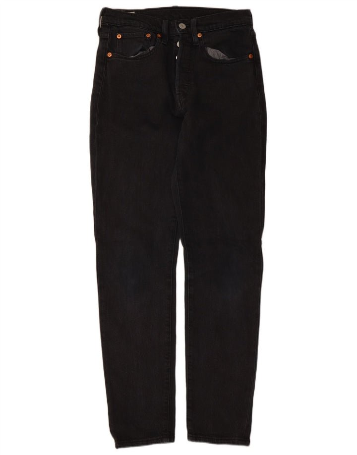 Levi's Mens 501 Straight Jeans W26 L30 Μαύρο βαμβακερό