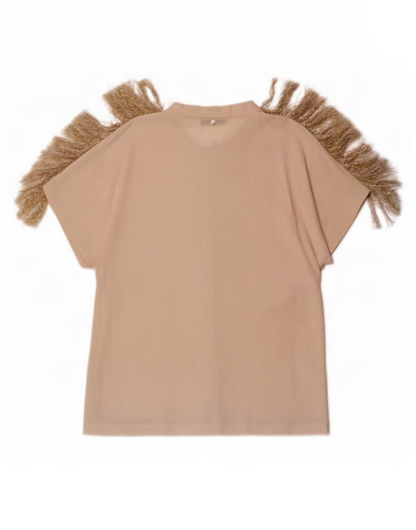 Giorgia & Johns Γυναικεία κοντομάνικη μπλούζα UK 14 Medium Beige