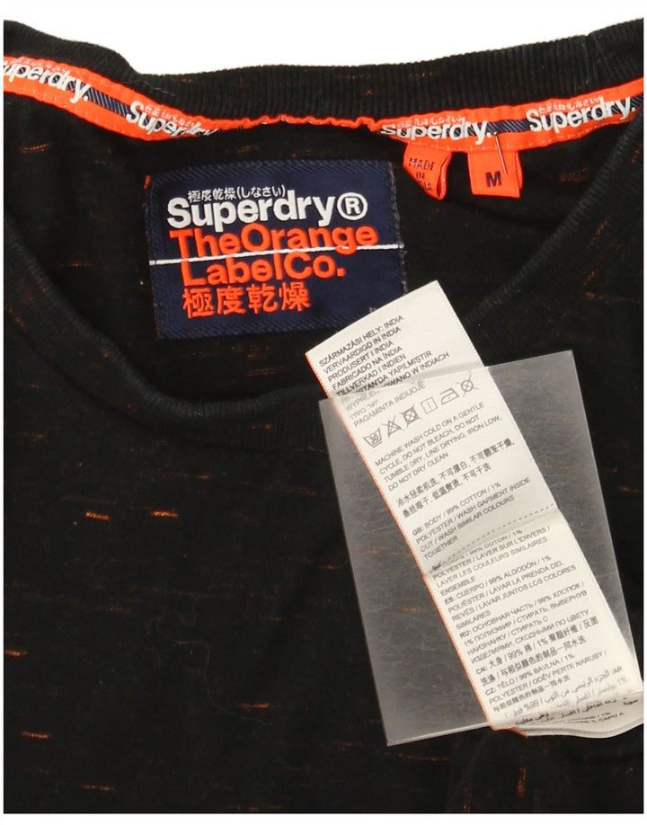 Ανδρικό μπλουζάκι Superdry Τοπ μεσαίου μαύρου βαμβακερό