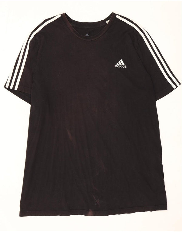 Ανδρικό T-Shirt Adidas Top 3XL Μαύρο βαμβακερό