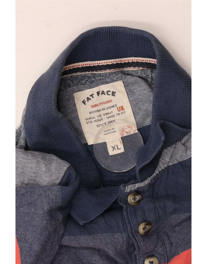 Fat Face Ανδρικό Πόλο Μπλουζάκι XL Μπλε ριγέ