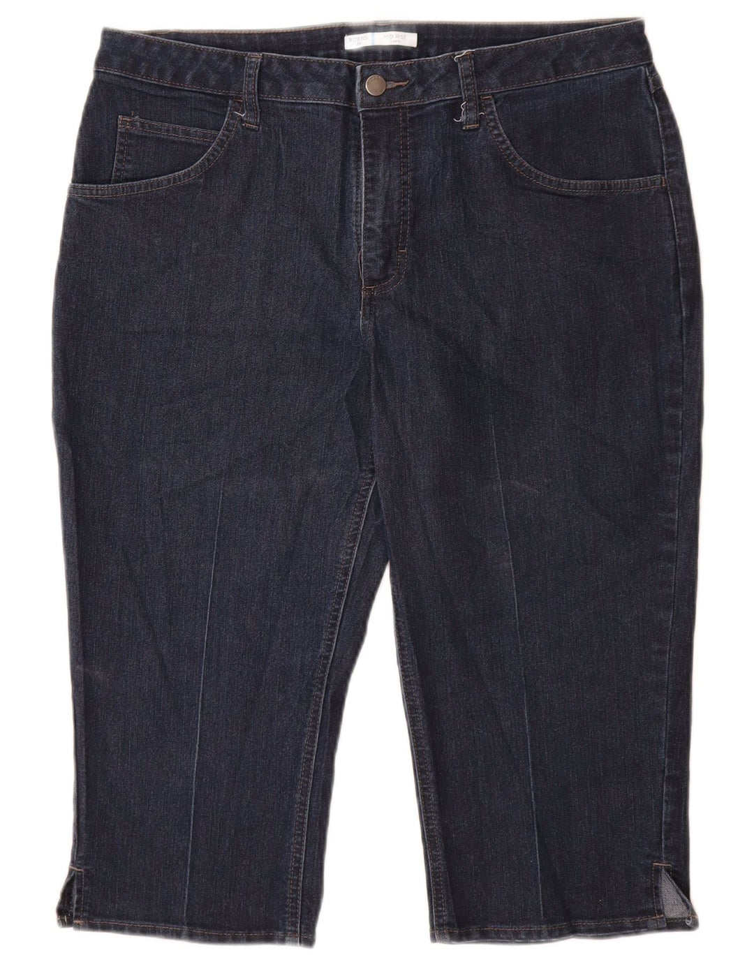 LEE Womens Riders Ψηλόμεσο Capri Jeans US 14 Large W34 L19 Navy Blue