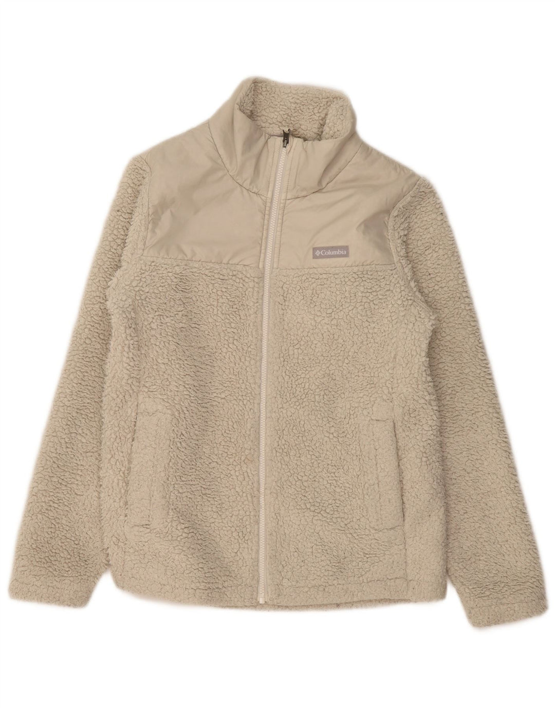 COLUMBIA Γυναικείο Fleece Jacket UK 14 Medium Beige Polyester