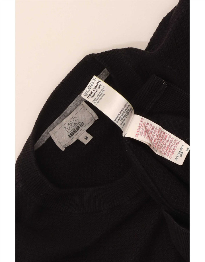 Ανδρικό πουλόβερ Marks & Spencer Regular Fit Crew Neck Jumper Medium Navy Blue
