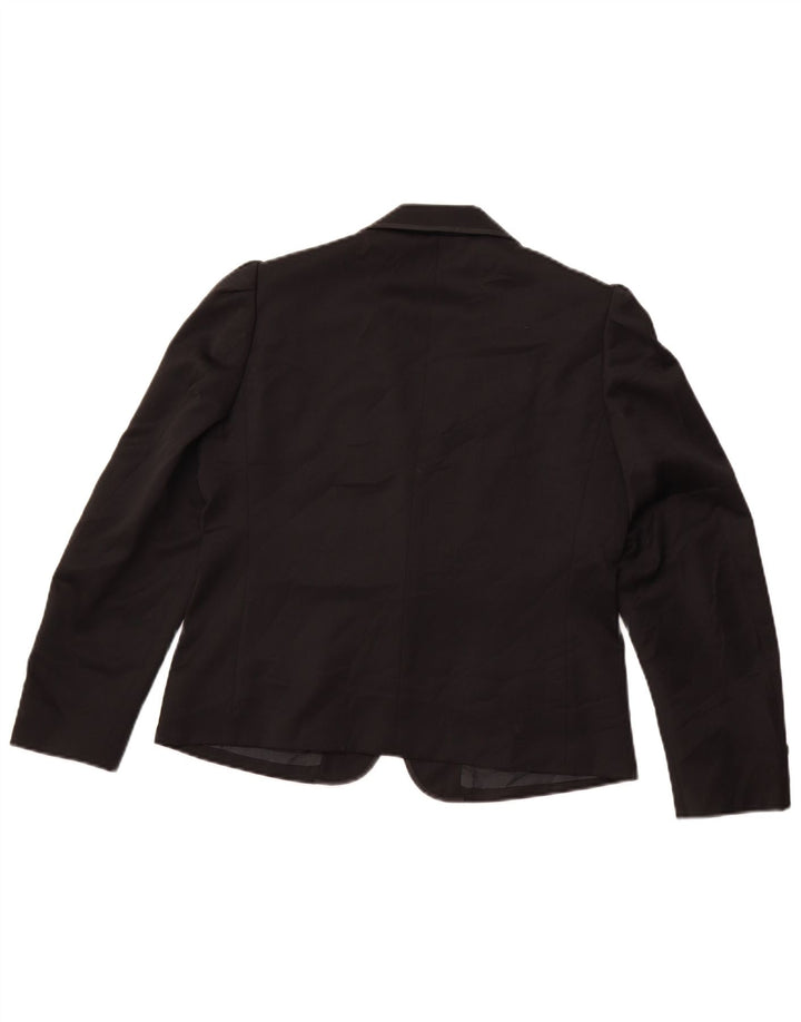VINTAGE Γυναικείο Μπουφάν Blazer IT 42 Μεσαίο Μαύρο Μαλλί