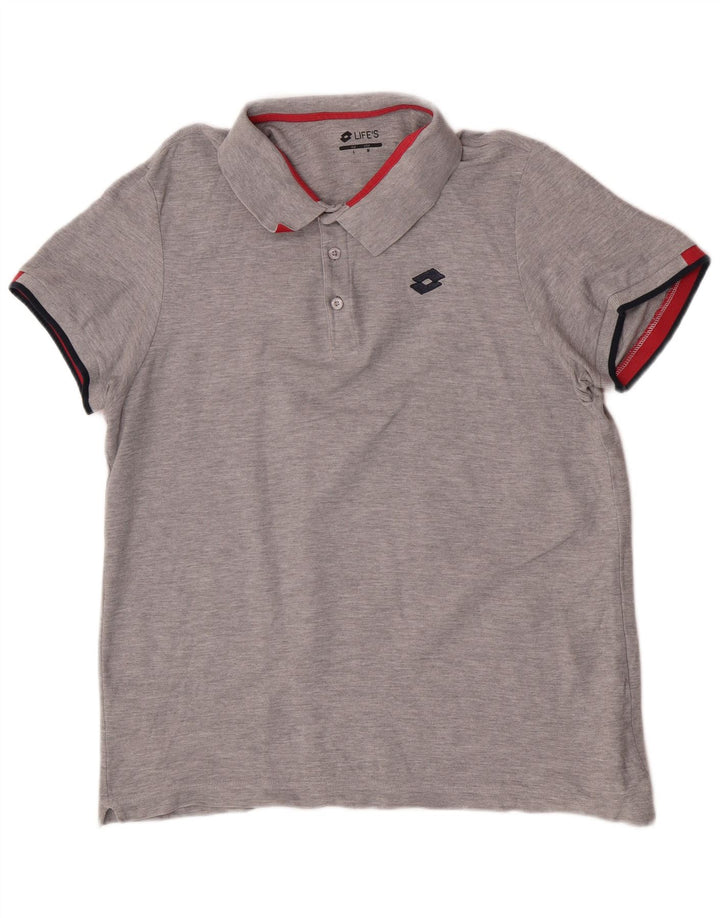 Μπλουζάκι πόλο Lotto Mens Life's Medium Grey Flecked