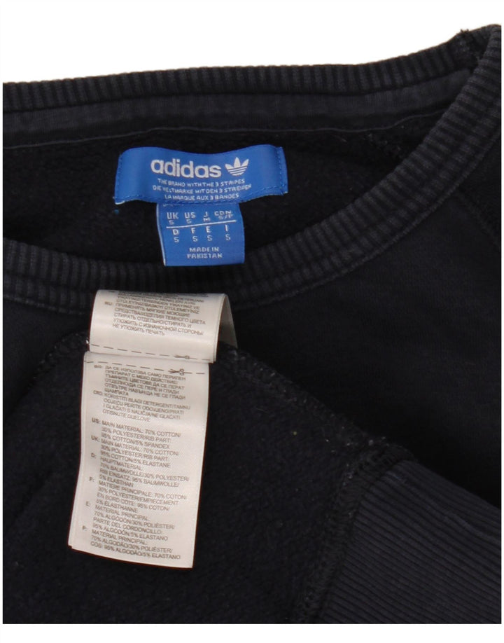 Ανδρικό γραφικό φούτερ Adidas Jumper Small Navy Blue από βαμβακερό