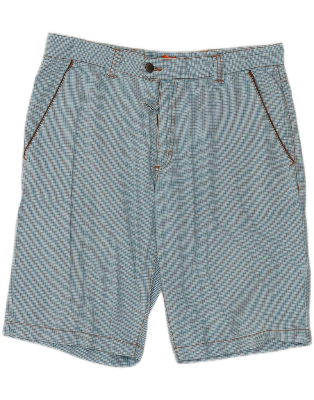 Sundek Ανδρικό σορτς Chino W33 Large Blue Check Cotton