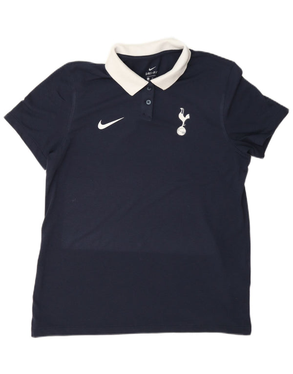 Γυναικείο μπλουζάκι πόλο Nike Dri Fit UK 16 Large Navy Blue Colorblock Πολυεστέρας