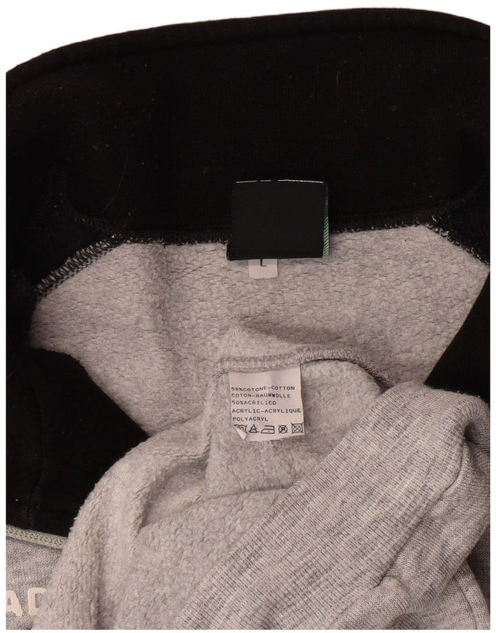 Ανδρικό φούτερ με φερμουάρ Diadora, πουκάμισο με μεγάλο γκρι χρώμα, βαμβακερό