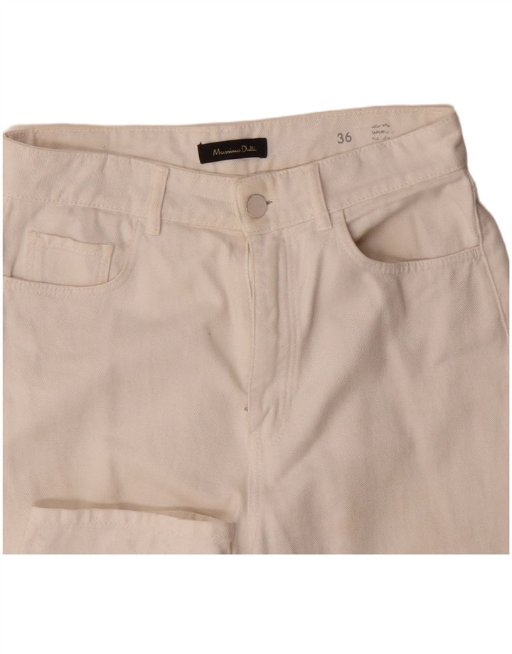 MASSIMO DUTTI Γυναικείο ψηλόμεσο τζιν EU 36 XS W26 L28 Λευκό