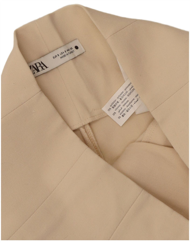 Zara Γυναικείο Skinny Παντελόνι Small W26 L28 Beige Polyester