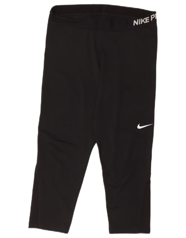 Γυναικεία Nike Dri Fit Graphic Capri leggings UK 18 XL Black Polyester
