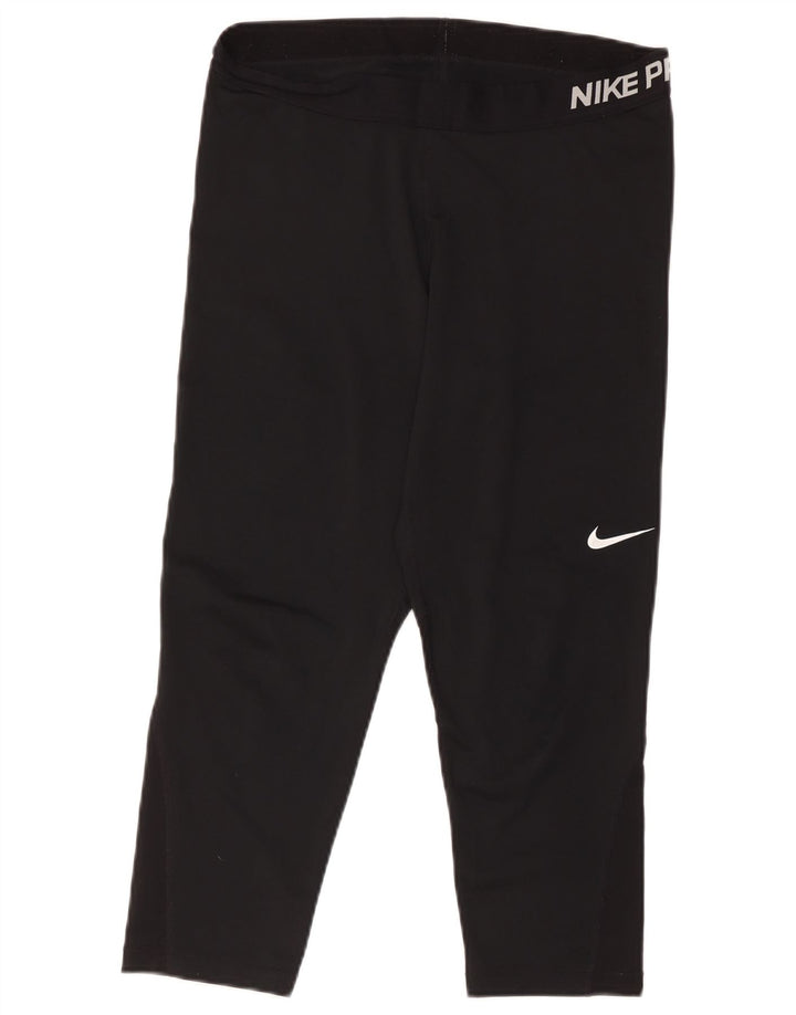 Γυναικεία Nike Dri Fit Graphic Capri leggings UK 18 XL Black Polyester